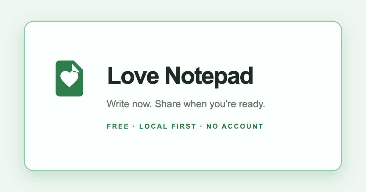 lovenotepad preview